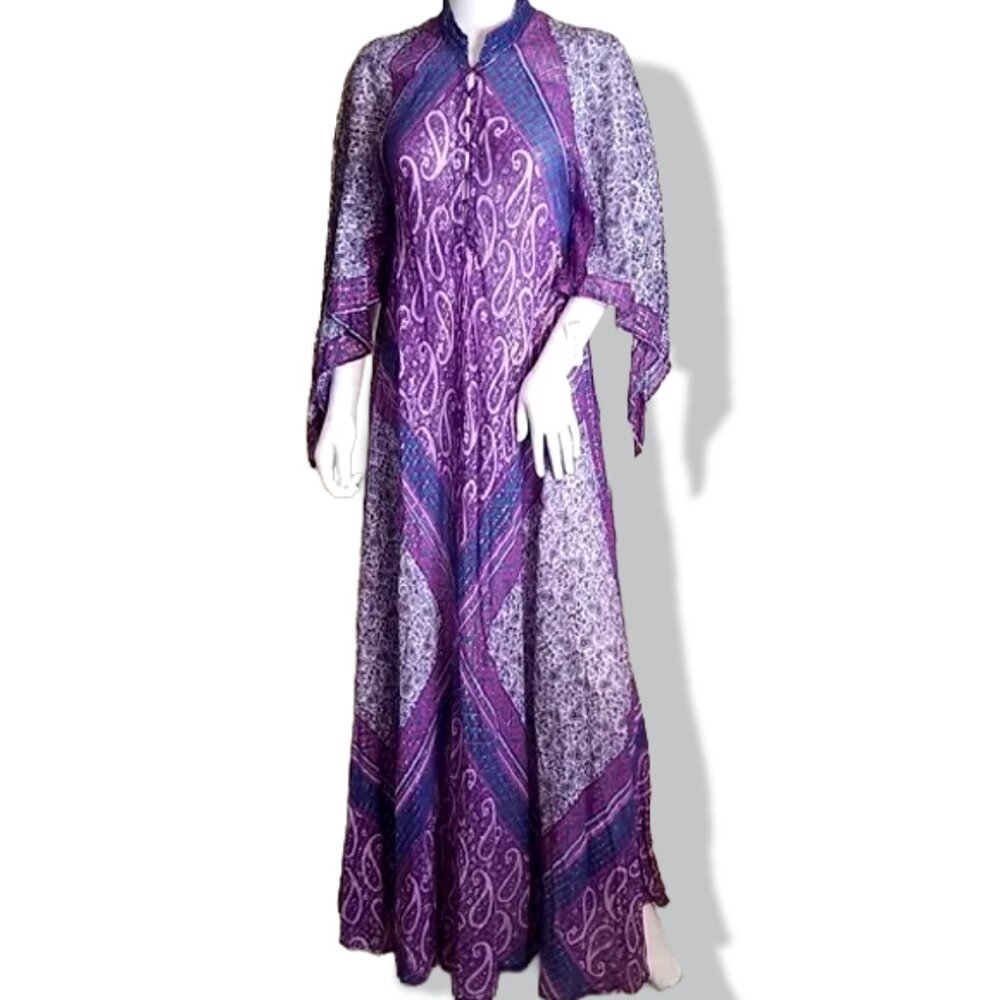 VINTAGE NWT! 70's Sultana by Adini Paisley Angelwing Dress Saks 5th Avenue NWT!